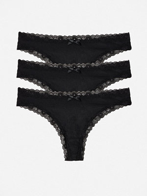 Dorina Essential Microfibre THONG - Svart