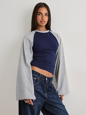 Nelly Wide Sleeve Raglan Top - Multi/Mönstrad