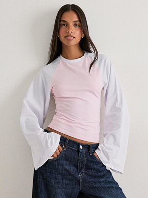 Nelly Wide Sleeve Raglan Top - Multi/Mönstrad