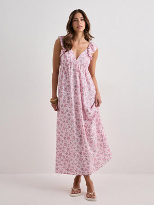 Vero Moda Vmjosie Sl Ankle Frill Dress Wvn Ga - Rosa
