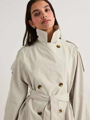 Nelly Short Trench Jacket - Beige