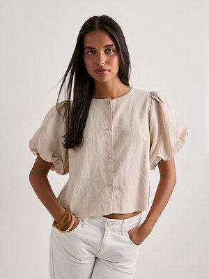 Neo Noir Moisa Linen Blouse - Beige