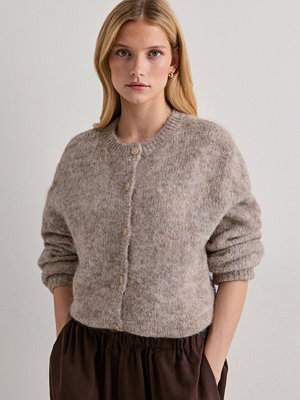 Only Onlnordra Ls O-Neck Button Cardi Ex - Beige