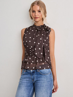 Neo Noir Ansol Big Dot Top - Brun