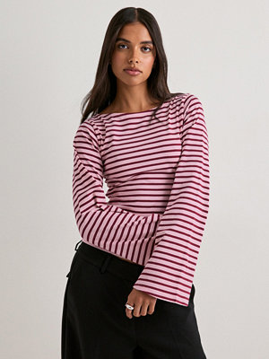 Nelly Stripe Wide Sleeve Top - Rutigt/Randigt