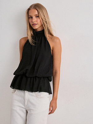 Nelly Puffy Frill Top - Svart