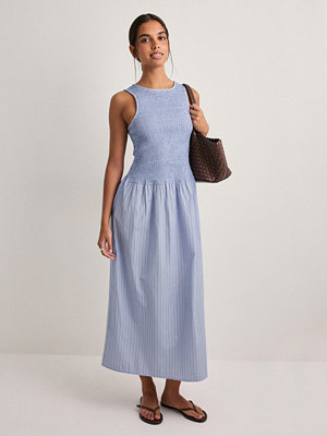 Vero Moda Vmleya Sl 7/8 Stripe Smock Dress Wv - Blå