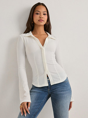 Nelly Amazing Structure Shirt Top - Vit