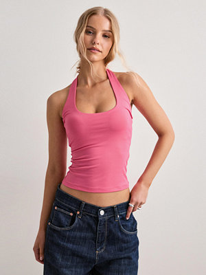 Nelly Built In Bra Halterneck Top - Rosa