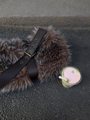 Nelly The Faux Fur Bag - Brun