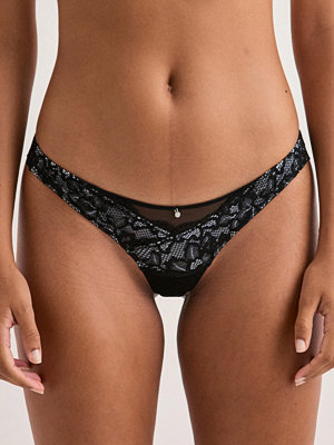 Nelly Charm Lace Single Thong - Svart