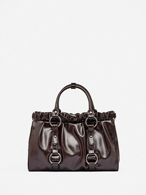 Nelly The Rushed Ring Bag - Brun