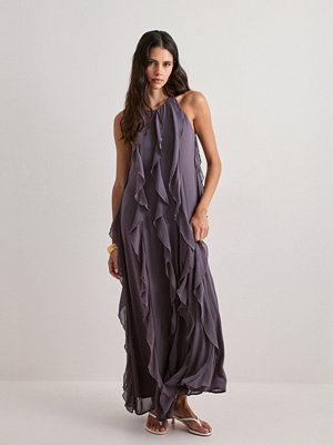 Vero Moda Vmarabella Sl Ruffle Ankle Dress Ex - Lila