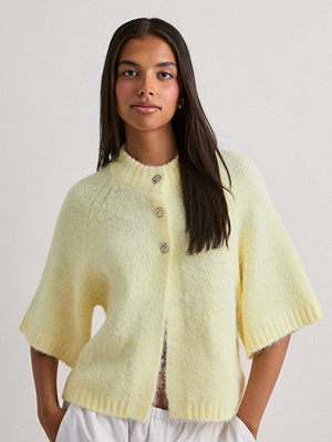Neo Noir Benuta Fluffy Knit Cardigan - Gul