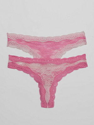 Nelly Lovely Lace 2-Pack Thong - Rosa