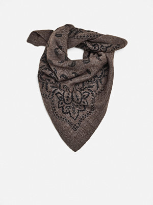 Neo Noir Adelina Paisley Knit Scarf - Brun