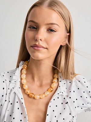 Pilgrim halsband Still Necklace - Gul