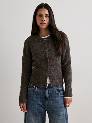 Vero Moda Vmnovah Ls O-Neck Button Cardi Ga N - Brun