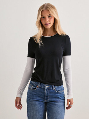 Pieces Pcamio Ls Layering Top Jrs - Svart