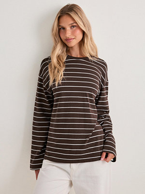 Pieces Pcsadie Ls Top Noos - Brun