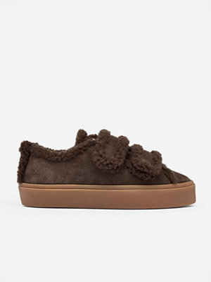 INUIKII Shearling Low Velcro - Brun