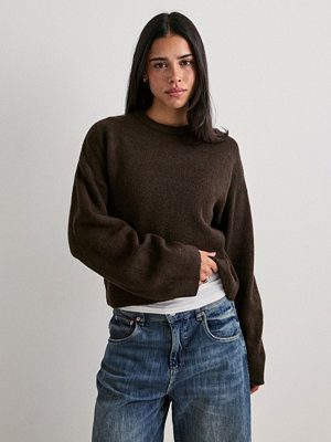 Only Onlsimoni L/S O-Neck Pullover Knt N - Brun