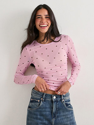 Neo Noir Ella Space Dot Blouse - Rosa