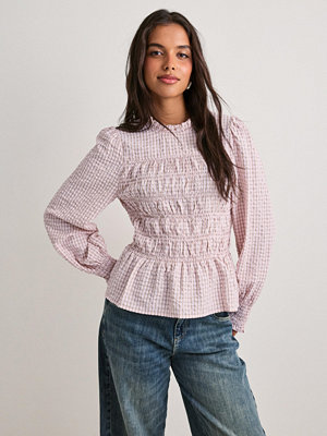 Neo Noir Possa Mini Check Blouse - Rosa