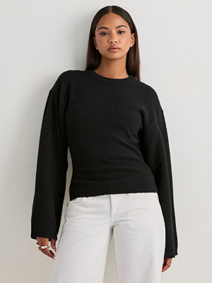 Nelly Tight Waist Knit Sweater - Svart