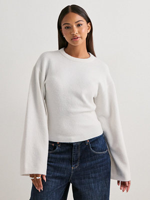 Nelly Tight Waist Knit Sweater - Vit