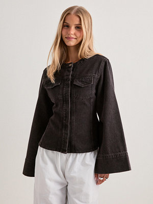 Malina Meja Fitted Wide Sleeve Denim - Brun