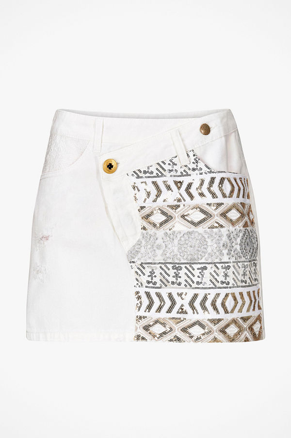 Desigual Jeanskjol Exotic White