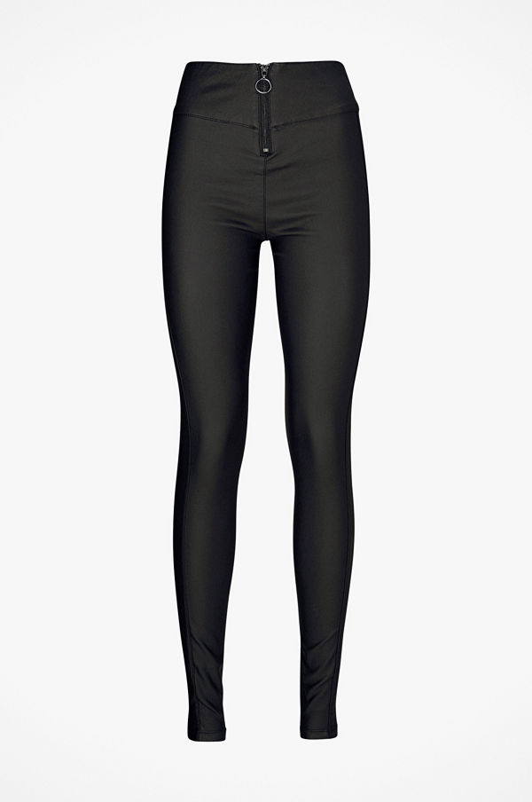 Vero Moda Byxor vmSupreme Super Slim Coated Pants svarta