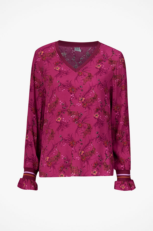 Saint Tropez Blus Floral Leopard Print