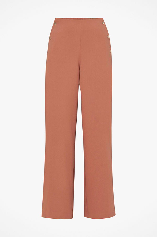 Saint Tropez Byxor Wide Legs Buttoned omönstrade