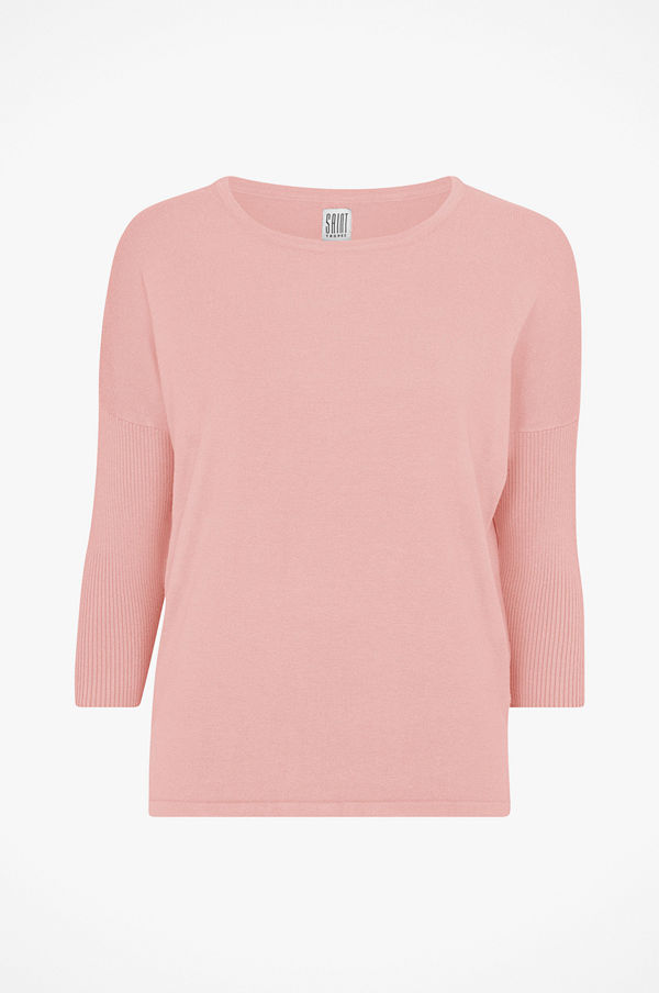 Saint Tropez Tröja med ribbad ärm