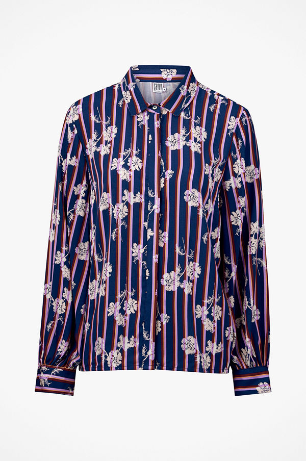 Saint Tropez Skjorta Flower Stripe