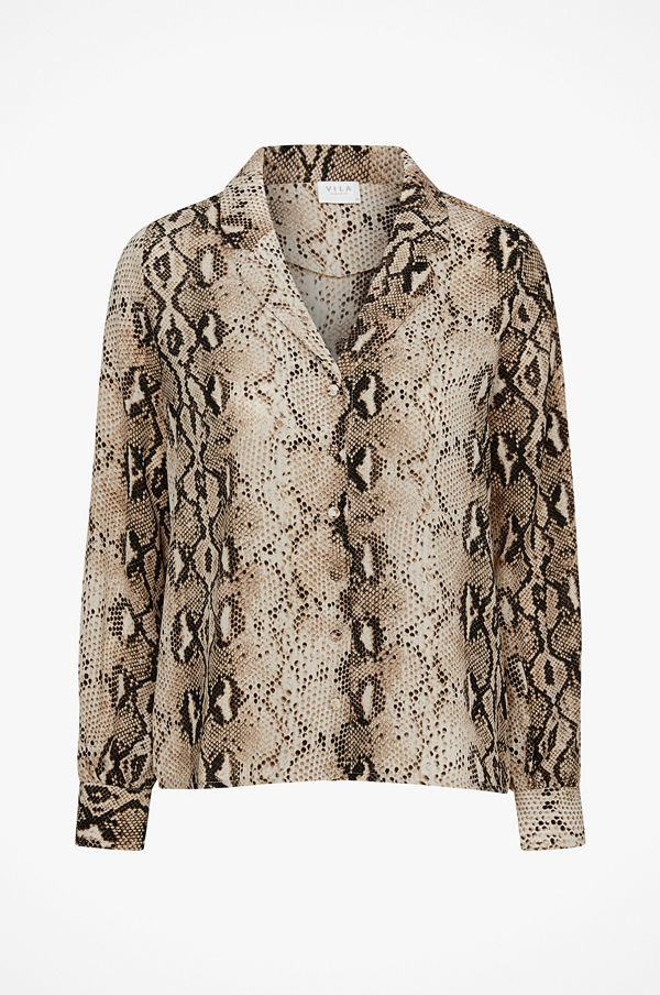 Vila Blus viAmelia L/S Shirt, ormmönstrad