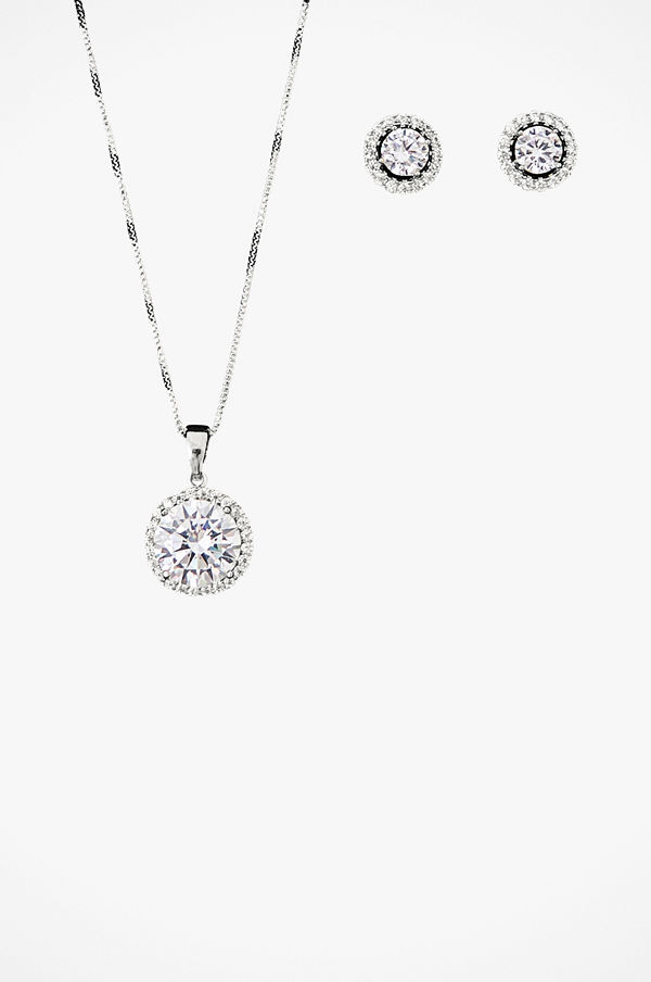 SNÖ of Sweden Smyckeset halsband och örhängen neck Lex