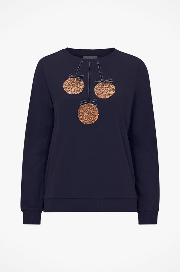 Saint Tropez Sweatshirt med paljetter