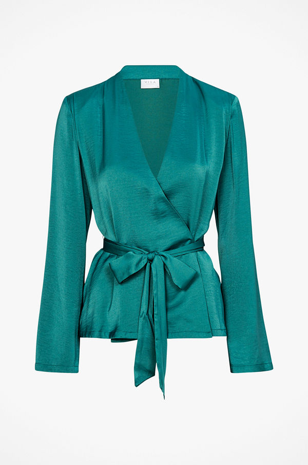Vila Topp viGrace L/S Belted Top