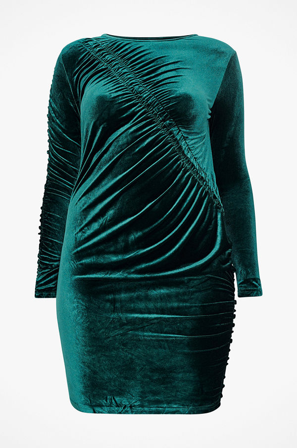 Only Carmakoma Sammetsklänning carDelta LS Bodycon Dress
