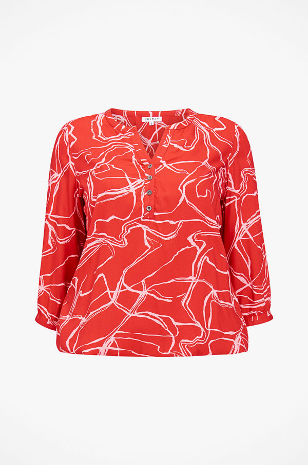 Zhenzi Blus 3/4 Woven Blouse