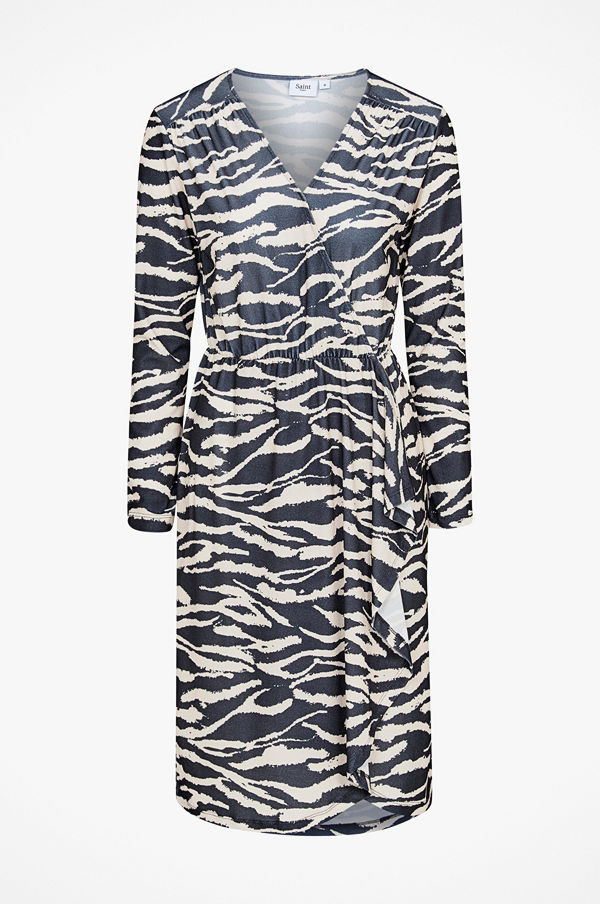 Saint Tropez Klänning Tiger Jersey Wrap Dress