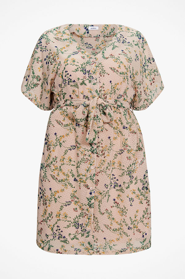 La Redoute Blommönstrad klänning i halvlång, rak model