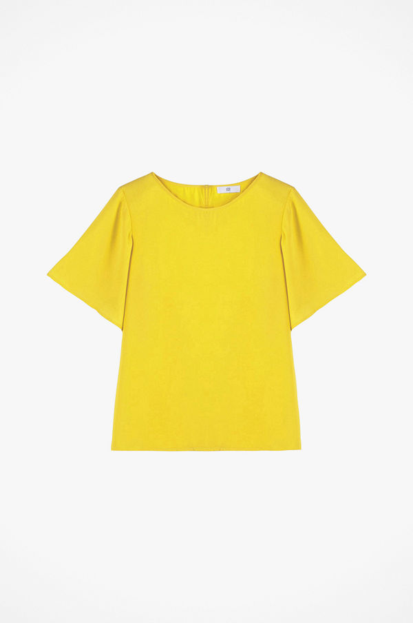 La Redoute Blus med rund halsringning och kort ärm