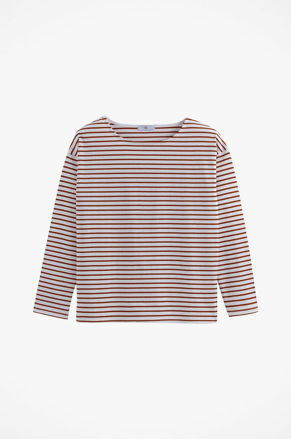 La Redoute Topp med båtringning och lång ärm