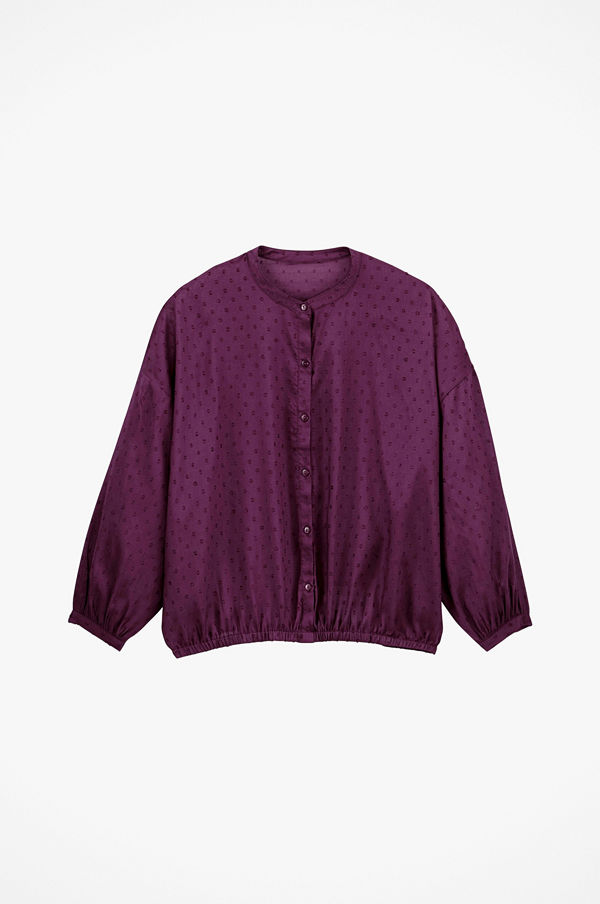 La Redoute Blus med rund halsringning och resår i nederkant