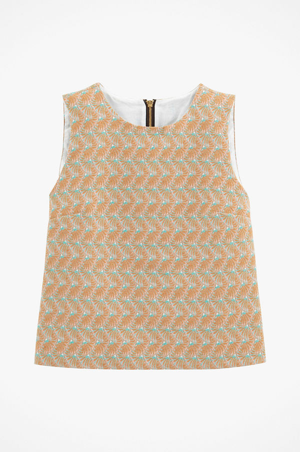 La Redoute Jacquardmönstrad, ärmlös blus