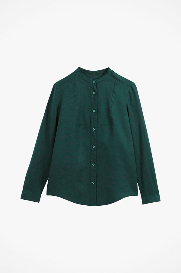 La Redoute Blus med liten ståkrage och lång ärm